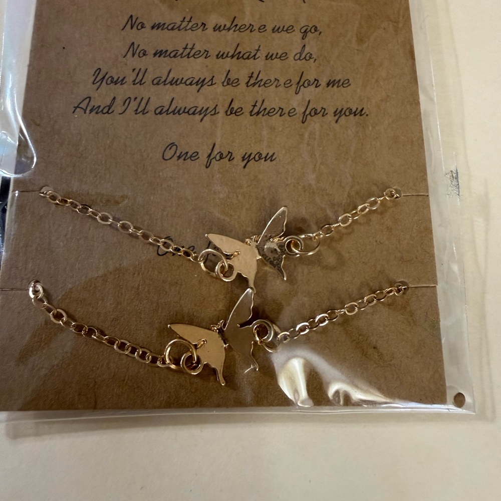 Butterfly Charm Gold Bracelet Set